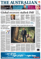 The Australian (Australia) Newspaper Front Page for 21 September 2011