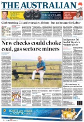 The Australian (Australia) Newspaper Front Page for 22 November 2011