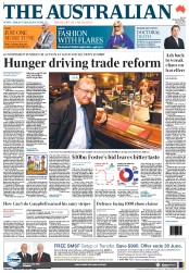 The Australian (Australia) Newspaper Front Page for 22 June 2011