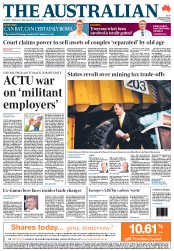 The Australian (Australia) Newspaper Front Page for 23 November 2011