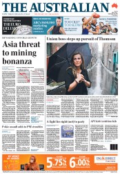 The Australian (Australia) Newspaper Front Page for 26 September 2011