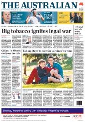 The Australian (Australia) Newspaper Front Page for 27 June 2011
