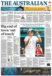 The Australian (Australia) Newspaper Front Page for 28 June 2011