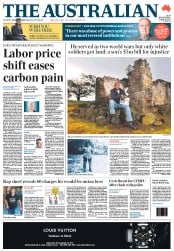 The Australian (Australia) Newspaper Front Page for 29 August 2012