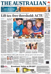 The Australian (Australia) Newspaper Front Page for 30 September 2011