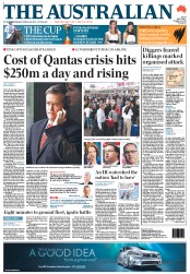 The Australian (Australia) Newspaper Front Page for 31 October 2011