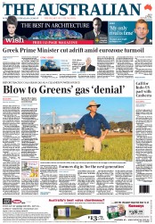 The Australian (Australia) Newspaper Front Page for 4 November 2011