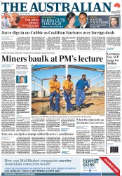 The Australian (Australia) Newspaper Front Page for 5 September 2012