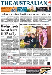 The Australian (Australia) Newspaper Front Page for 8 September 2011