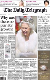 The Daily Telegraph (UK) Newspaper Front Page for 10 May 2012