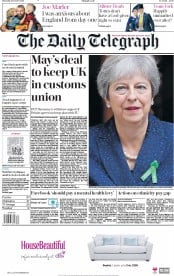The Daily Telegraph (UK) Newspaper Front Page for 11 October 2018