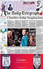 The Daily Telegraph (UK) Newspaper Front Page for 11 November 2017