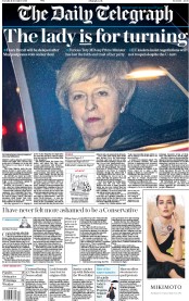 The Daily Telegraph (UK) Newspaper Front Page for 11 December 2018