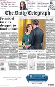 The Daily Telegraph (UK) Newspaper Front Page for 12 October 2018