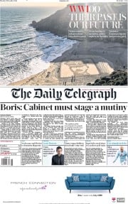 The Daily Telegraph (UK) Newspaper Front Page for 12 November 2018