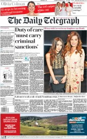 The Daily Telegraph (UK) Newspaper Front Page for 12 February 2019