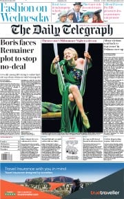 The Daily Telegraph (UK) Newspaper Front Page for 12 June 2019