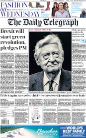 The Daily Telegraph (UK) Newspaper Front Page for 13 November 2019