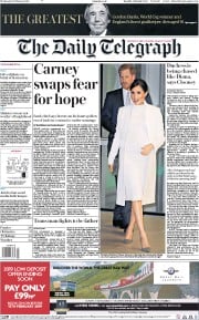 The Daily Telegraph (UK) Newspaper Front Page for 13 February 2019