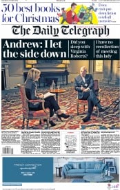 The Daily Telegraph (UK) Newspaper Front Page for 16 November 2019