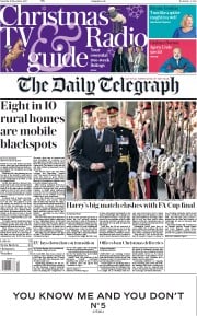 The Daily Telegraph (UK) Newspaper Front Page for 16 December 2017