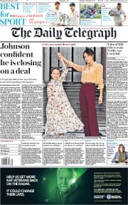 The Daily Telegraph (UK) Newspaper Front Page for 16 September 2019