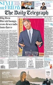 The Daily Telegraph (UK) Newspaper Front Page for 17 January 2020