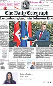 The Daily Telegraph (UK) Newspaper Front Page for 17 September 2019