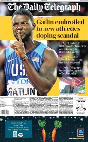 The Daily Telegraph (UK) Newspaper Front Page for 19 December 2017