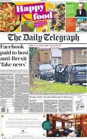 The Daily Telegraph (UK) Newspaper Front Page for 19 January 2019