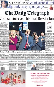 The Daily Telegraph (UK) Newspaper Front Page for 1 October 2019