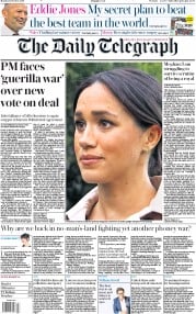 The Daily Telegraph (UK) Newspaper Front Page for 21 October 2019
