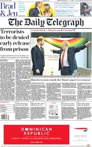 The Daily Telegraph (UK) Newspaper Front Page for 21 January 2020