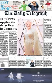 The Daily Telegraph (UK) Newspaper Front Page for 25 February 2019