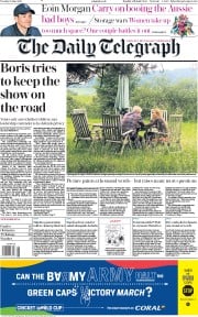 The Daily Telegraph (UK) Newspaper Front Page for 25 June 2019