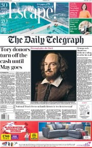 The Daily Telegraph (UK) Newspaper Front Page for 26 January 2019