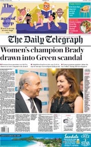 The Daily Telegraph (UK) Newspaper Front Page for 27 October 2018