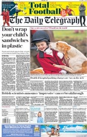 The Daily Telegraph (UK) Newspaper Front Page for 27 December 2018