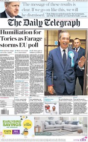 The Daily Telegraph (UK) Newspaper Front Page for 27 May 2019