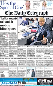 The Daily Telegraph (UK) Newspaper Front Page for 27 August 2019