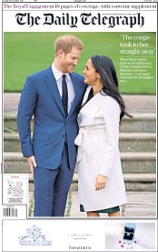 The Daily Telegraph (UK) Newspaper Front Page for 28 November 2017