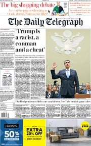 The Daily Telegraph (UK) Newspaper Front Page for 28 February 2019