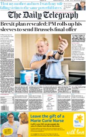 The Daily Telegraph (UK) Newspaper Front Page for 2 October 2019