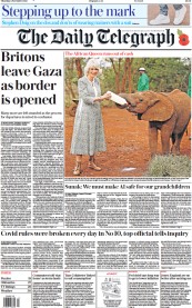 The Daily Telegraph (UK) Newspaper Front Page for 2 November 2023