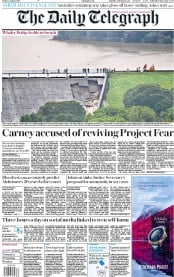 The Daily Telegraph (UK) Newspaper Front Page for 2 August 2019
