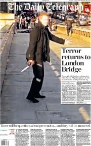 The Daily Telegraph (UK) Newspaper Front Page for 30 November 2019
