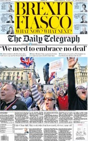 The Daily Telegraph (UK) Newspaper Front Page for 30 March 2019