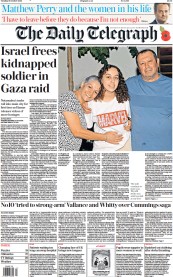 The Daily Telegraph (UK) Newspaper Front Page for 31 October 2023