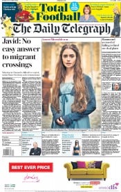 The Daily Telegraph (UK) Newspaper Front Page for 31 December 2018