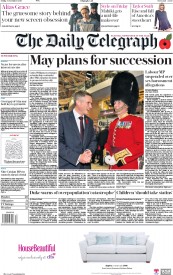The Daily Telegraph (UK) Newspaper Front Page for 3 November 2017